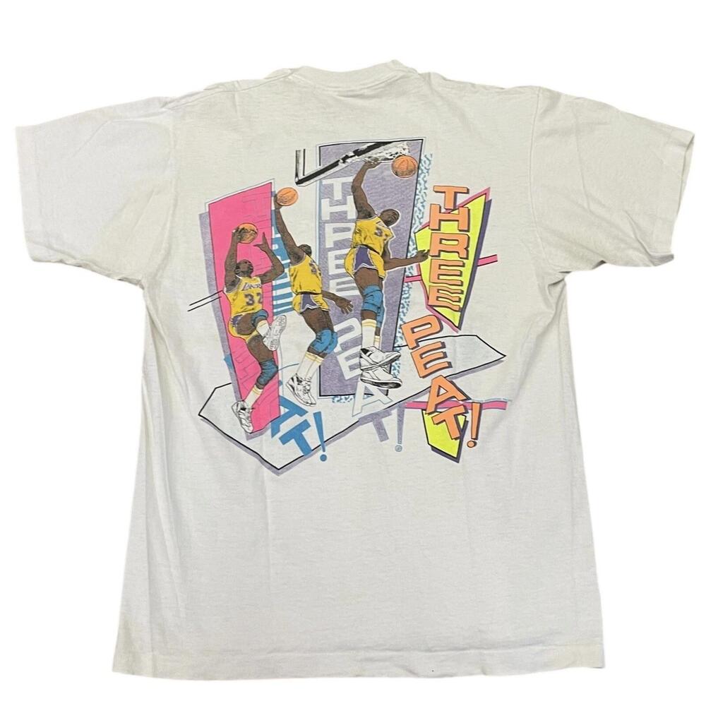 Magic Johnson 1988 T-Shirt Los Angeles Lakers 3 Peat Nba Basketball